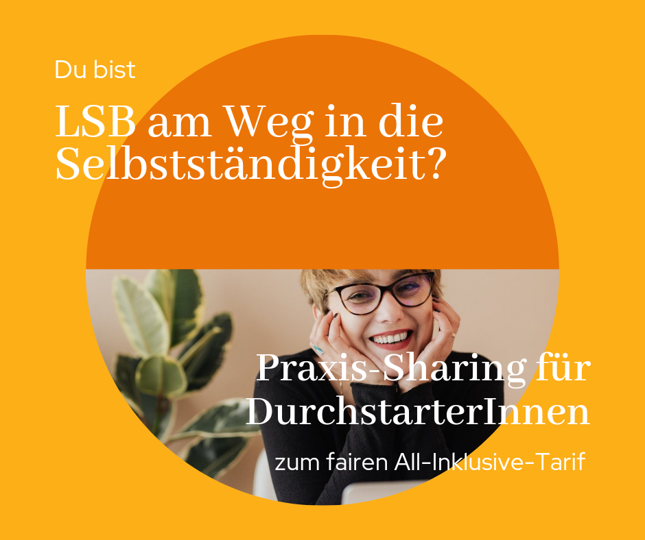 praxis sharing reduzierter tarif durchstarterinnen lsb ia